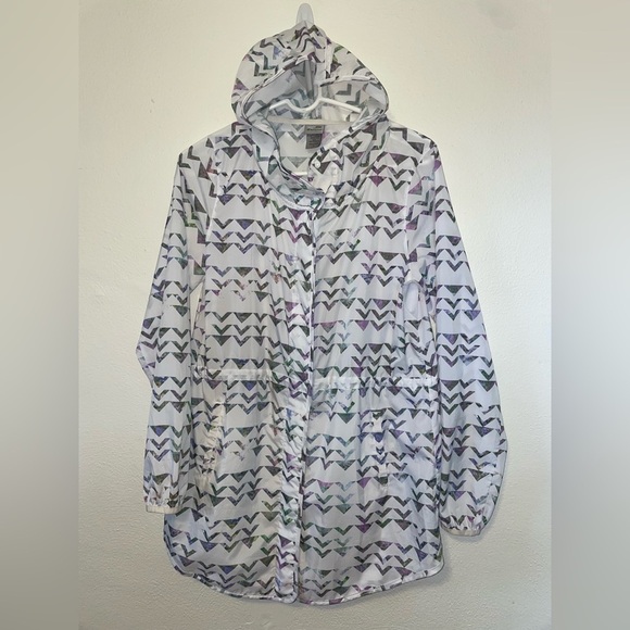 C9 by Champion White Hooded Full Zip Lightweight Oversized Windbreaker Jacket - Picture 1 of 5